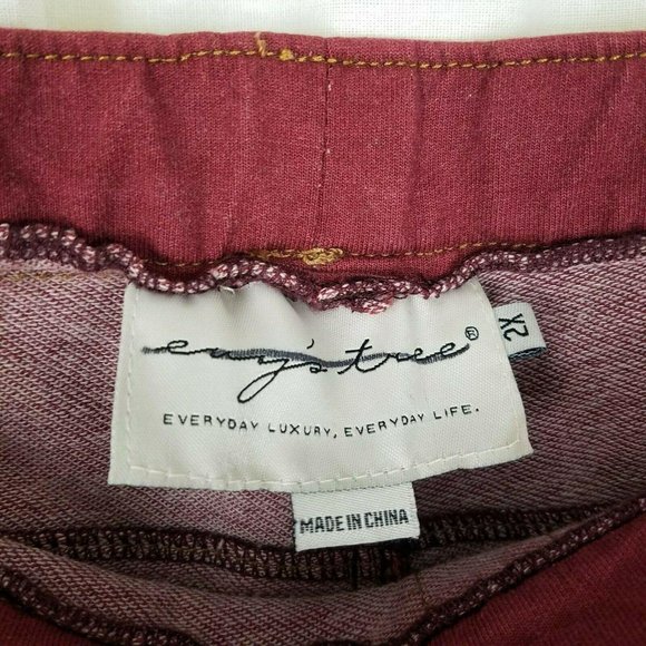 Evy's Tree Denim Skinnies Ponte Pants Skinny Jeans Jeggings Leggings Maroon 2X - Picture 7 of 8